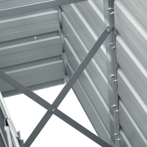 Strat inălțat de grădină gri 240 x 40 x 45 cm oțel galvanizat - Img 6