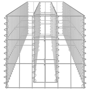 Strat inălțat gabion, 180 x 30 x 30 cm, oțel galvanizat - Img 7