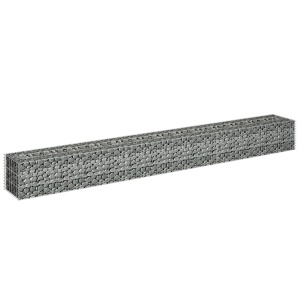 Strat inălțat gabion, 270 x 30 x 30 cm, oțel galvanizat - Img 3