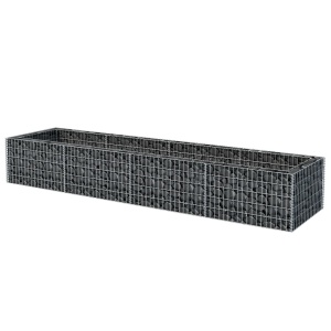 Strat inălțat gabion, 360 x 90 x 50 cm, oțel - Img 3