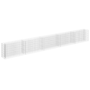 Strat inălțat gabion, 450 x 30 x 60 cm, oțel inoxidabil - Img 2
