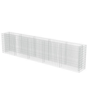Strat inălțat gabion, 450 x 50 x 100 cm, oțel galvanizat - Img 2