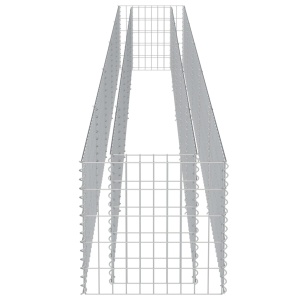 Strat inălțat gabion, 450 x 50 x 50 cm, oțel galvanizat - Img 5
