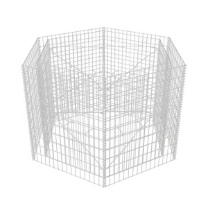 Strat inălțat gabion hexagonal, 160 x 140 x 100 cm - Img 3