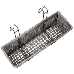 Straturi inălțate de balcon, 2 buc., gri, 50 cm, poliratan - Img 6