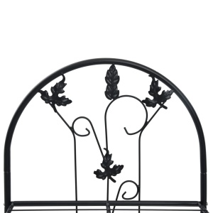 Suport de plante, 3 niveluri, negru, 52 x 28 x 128 cm, fier - Img 8