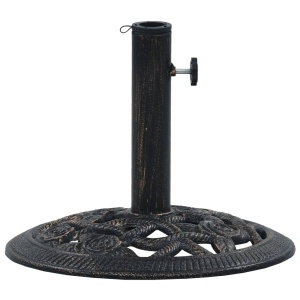 Suport de umbrelă, negru și bronz, 9 kg, fontă, 40 cm - Img 3