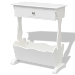 Suport pentru reviste Melrose, alb - Img 3