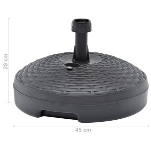 Suport umbrelă, antracit, 20 L, plastic, umplere cu nisip/apă - Img 5