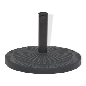 Suport umbrelă de soare, rășină, rotund, negru, 14 kg - Img 3