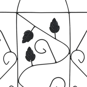 Suporturi plante cățărătoare, 3 buc., negru, 40 x 100 cm, fier - Img 4