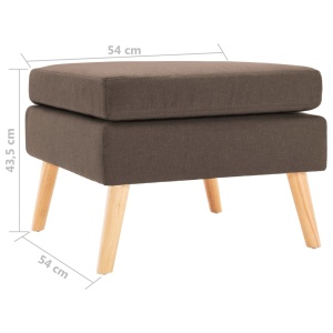 Taburet, maro, material textil - Img 5