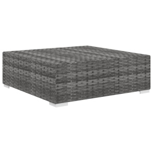Taburet modular, 1 buc., gri, poliratan, cu pernă - Img 2