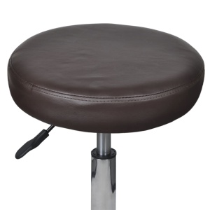 Taburete de birou, 2 buc., maro, 35,5x98 cm, piele ecologică - Img 3