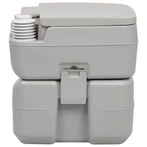 Toaletă portabilă pentru camping, gri, 20+10 L - Img 3
