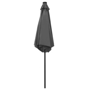 Umbrelă de soare cu LED și stâlp aluminiu, antracit, 270 cm - Img 7
