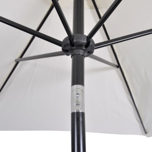 Umbrelă de soare cu pol din oțel 3m, Alb nisip - Img 4