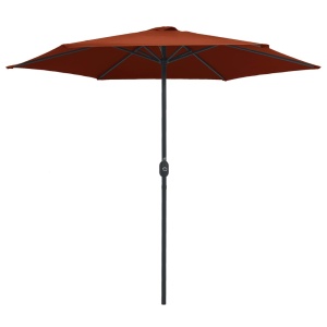 Umbrelă de soare cu stâlp aluminiu, cărămiziu, 270 x 246 cm - Img 3