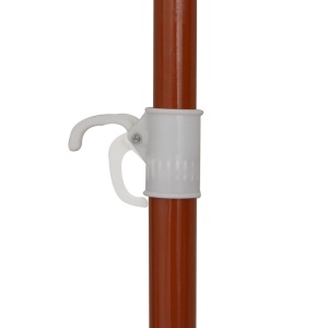 Umbrelă de soare cu stâlp din oțel, gri taupe, 240 cm - Img 3