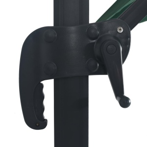 Umbrelă suspendată cu LED și stâlp aluminiu verde 400x300 cm - Img 6