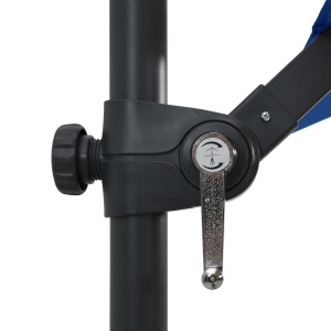 Umbrelă suspendată cu LED și stâlp oțel, azuriu, 250 x 250 cm - Img 6