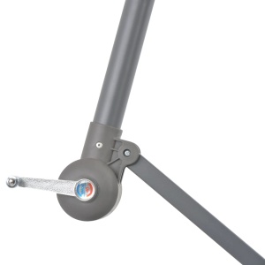 Umbrelă suspendată cu stâlp din aluminiu, 350 cm, gri taupe - Img 5