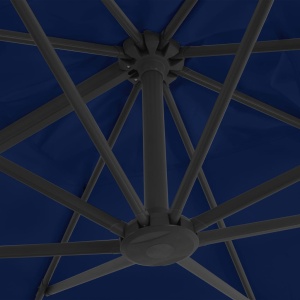 Umbrelă suspendată cu stâlp din aluminiu albastru azuriu 3x3 m - Img 2