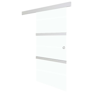 Ușă glisantă cu opritoare soft, 76x205 cm, sticlă ESG/aluminiu - Img 3