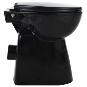 Vas WC fără ramă inchidere silențioasă, + 7 cm, negru, ceramică - Img 6