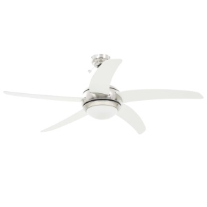 Ventilator tavan decorativ cu iluminare, 128 cm, alb - Img 5