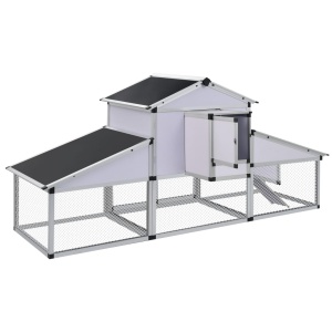 41323 Coteț de găini cu zonă de mișcare și repaus aluminiu - Img 4