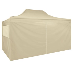 42513 Foldable Tent Pop-Up with 4 Side Walls 3x4,5 m Cream White - Img 8