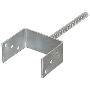 Ancore de gard, 6 buc., argintiu, 12x6x30 cm, oțel galvanizat - Img 2