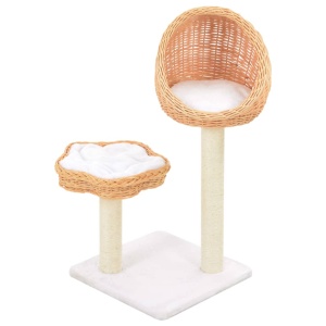 Ansamblu pentru pisici cu stâlp funie sisal, natural, salcie