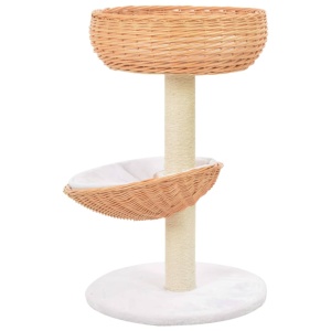 Ansamblu pentru pisici stâlp funie sisal natural lemn salcie - Img 2