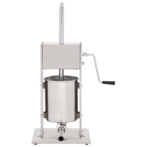 Aparat de umplut cârnați manual, argintiu, 10L, oțel inoxidabil - Img 2