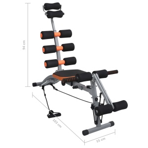 Aparat pentru abdomene in formă de L cu corzi elastice - Img 9