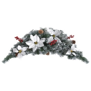Arcadă de Crăciun cu lumini LED, verde, 90 cm, PVC - Img 7