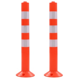 Baliză control trafic, 2 buc., plastic, 75 cm