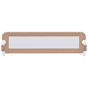 Balustradă protecție pat copii, gri taupe, 150x42 cm, poliester - Img 3
