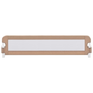 Balustradă protecție pat copii, gri taupe, 180x42 cm, poliester - Img 3