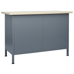 Banc de lucru, negru, 120 x 60 x 85 cm, oțel - Img 8