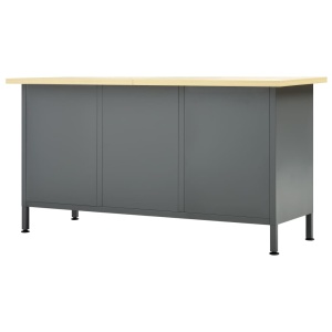 Banc de lucru, negru, 160 x 60 x 85 cm, oțel - Img 5