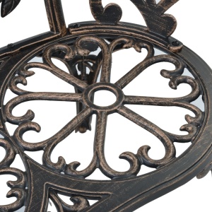 Bancă bistro, bronz, 100 cm, aluminiu turnat - Img 5