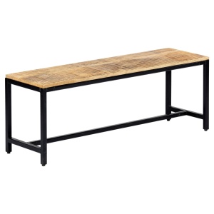 Bancă de bucătărie, 120 cm, lemn masiv de mango nefinisat - Img 6