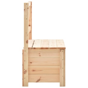 Bancă de depozitare, 120 cm, lemn masiv de pin - Img 4