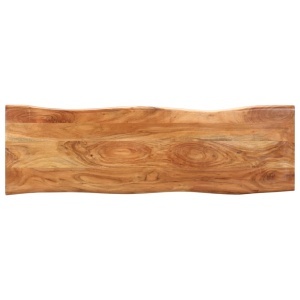 Bancă margini naturale, 110 cm, lemn masiv de acacia și oțel - Img 3