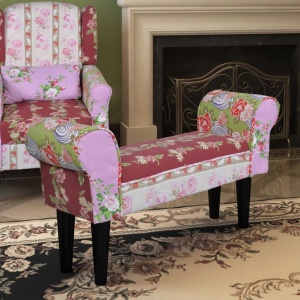 Bancă patchwork stil floral