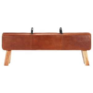 Bancă Turnbock vintage cu mânere, piele naturală de capră - Img 3