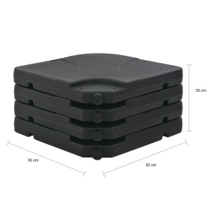 Bază umbrelă de soare portabilă umplută cu nisip/apă 60 L - Img 5